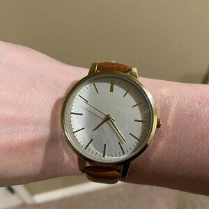 Women's Brown Watches Leather Band Luxury Quartz Waterproof Fashion Creative